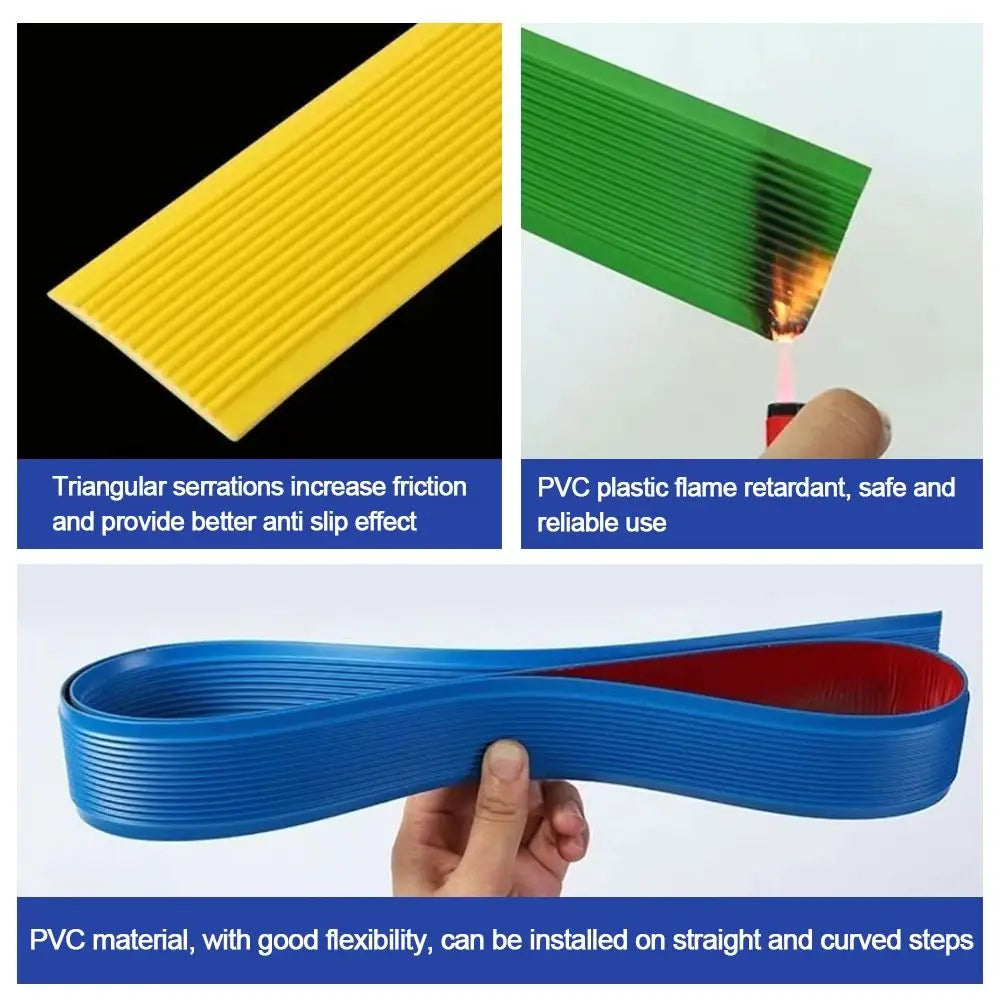 ruban antidérapant adhésif gris vert bleu jaune rouge marron rayures modernes protection escaliers pvc