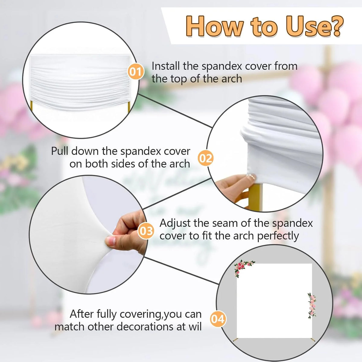 arche decorative moderne rose ornement boules differentes tailles elegante event photography studio anniversaire mariage