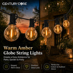 guirlande lumineuse verre vintage ampoules led étanches 220v noir ambre blanc