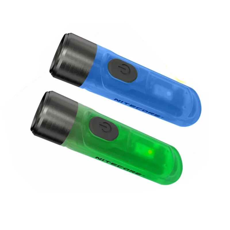 lampe torche rechargeable led uv intense extérieure 300 lumens moderne compact noire verte bleue