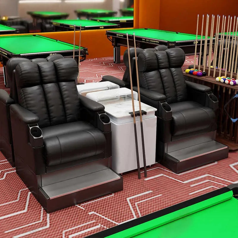 fauteuils cinéma noir simili cuir contemporain tablette intégrée porte gobelet porte papeterie