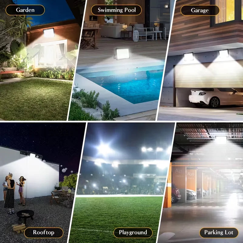 projecteur led detection mouvement extérieur ip66 moderne noir fixe murextérieur 20w 30w 50w 100w