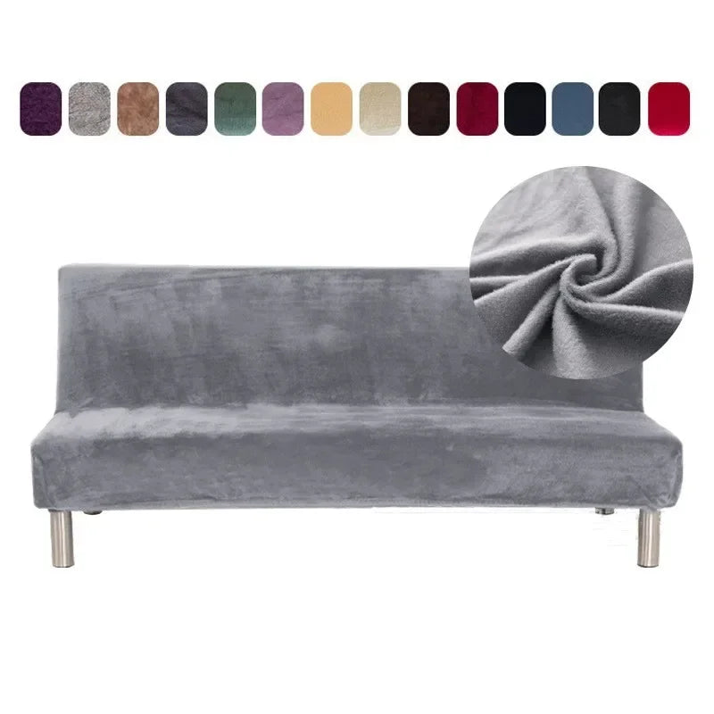 housse canapé velours gris extensible canapé lit futon moderne lavable amovible