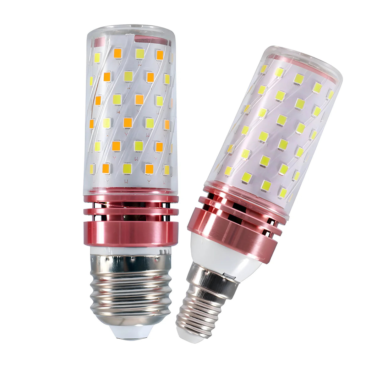 ampoule led transparente moderne e14 e27 cuivre argent carrés blancs vacances