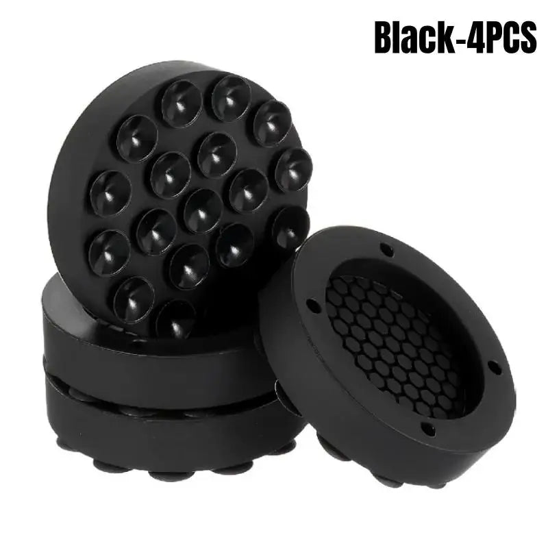 protecteurs sol machine laver gris noir perforés antivibration adhésifs modernes pack 4pcs 8pcs 12pcs