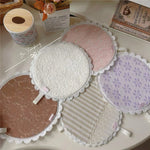 serviettes table dentelle rose clair blanc beige marron violet classiques opaques