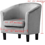fauteuil moderne housse polyester jacquard gris élégants boutons protection salon automne hiver