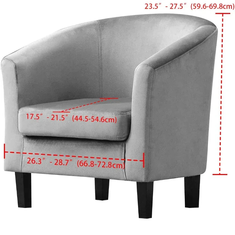 fauteuil moderne housse polyester jacquard gris élégants boutons protection salon automne hiver