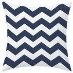 lot housses coussin géométriques bleu marine canapé salon chambre moderne