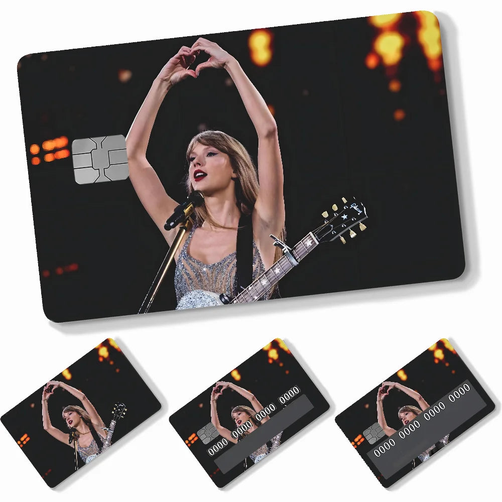 autocollants adhésifs cartes bancaires personnalisées danseur scène espoir bleu clair moderne amovibles