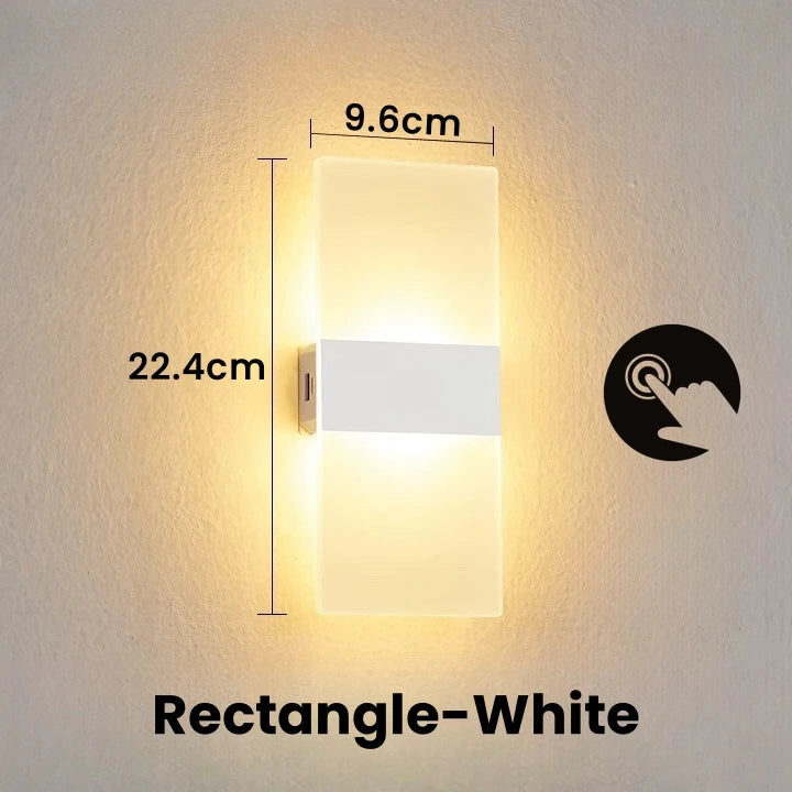 applique murale led moderne aimant blanc noir 6000k 3000k usb rechargeable