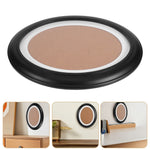 Cadre photo ovale bois moderne noir beige blanc plaque protection