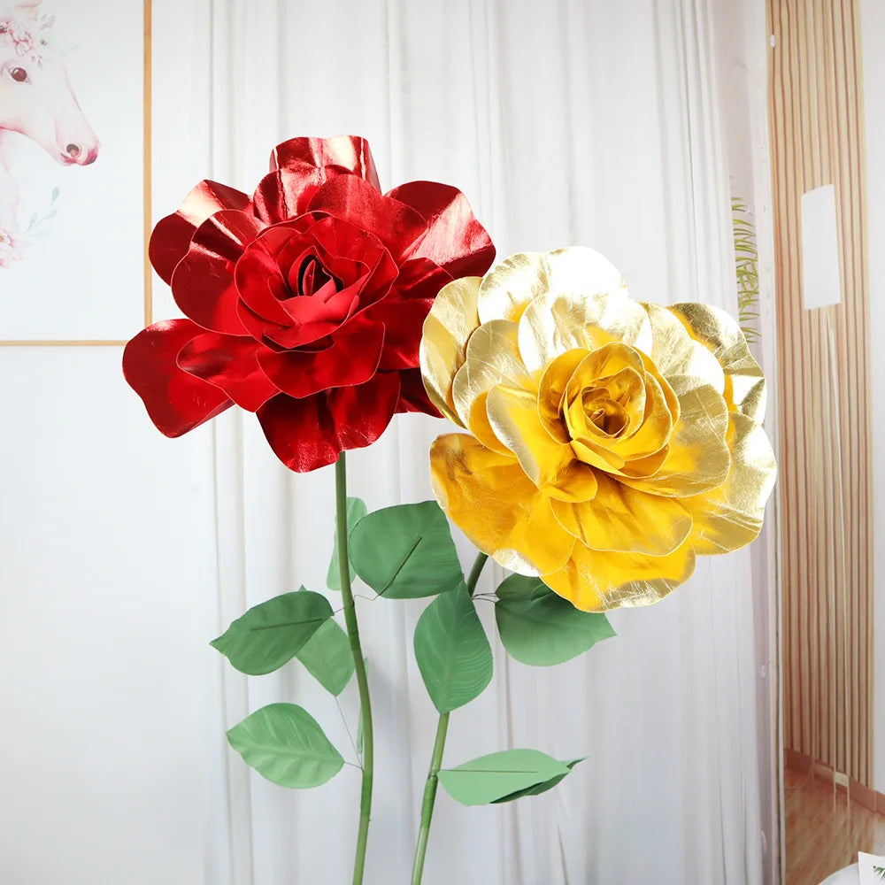 fleur artificielle rouge élégante intérieure décoration mariage anniversaire 30cm 40cm 50cm 60cm