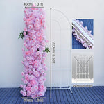 arche fleurs roses blanches decoration mariage exterieur classique 2mètres soie artificielle