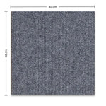 tapis solide polyester adhésif gris foncé moderne 40x40cm maison chambre sans bpa pvc