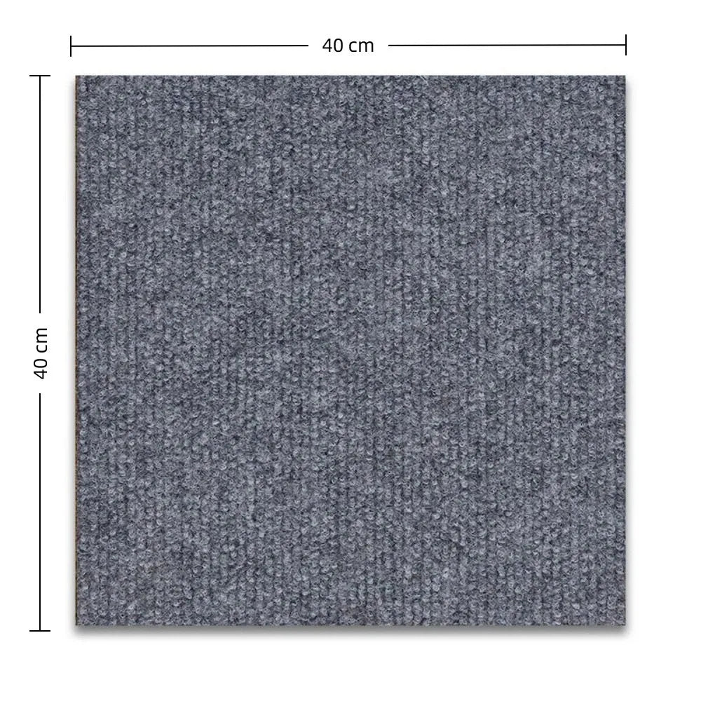 tapis solide polyester adhésif gris foncé moderne 40x40cm maison chambre sans bpa pvc