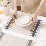Set de table PVC double face rouge imperméable détail texture