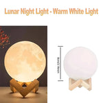 veilleuse lune cristalline led ambre blanche changement couleur ambiance moderne orbianescente