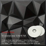 décoration murale moderne 3d autocollant triangles géométriques pvc résistant eau noir blancintérieur salon chambrehôtel