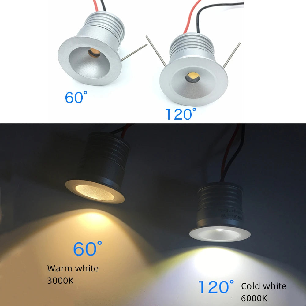 projecteur led spot argenté 25mm 12v ip65 moderne télécommandeversible 6000k 4000k 3000k