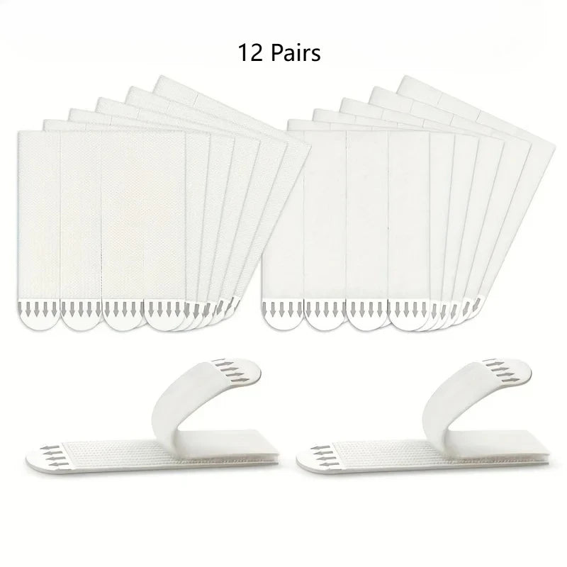 adhesive clip frame hanging stickers easy removable without residue white 12 pieces