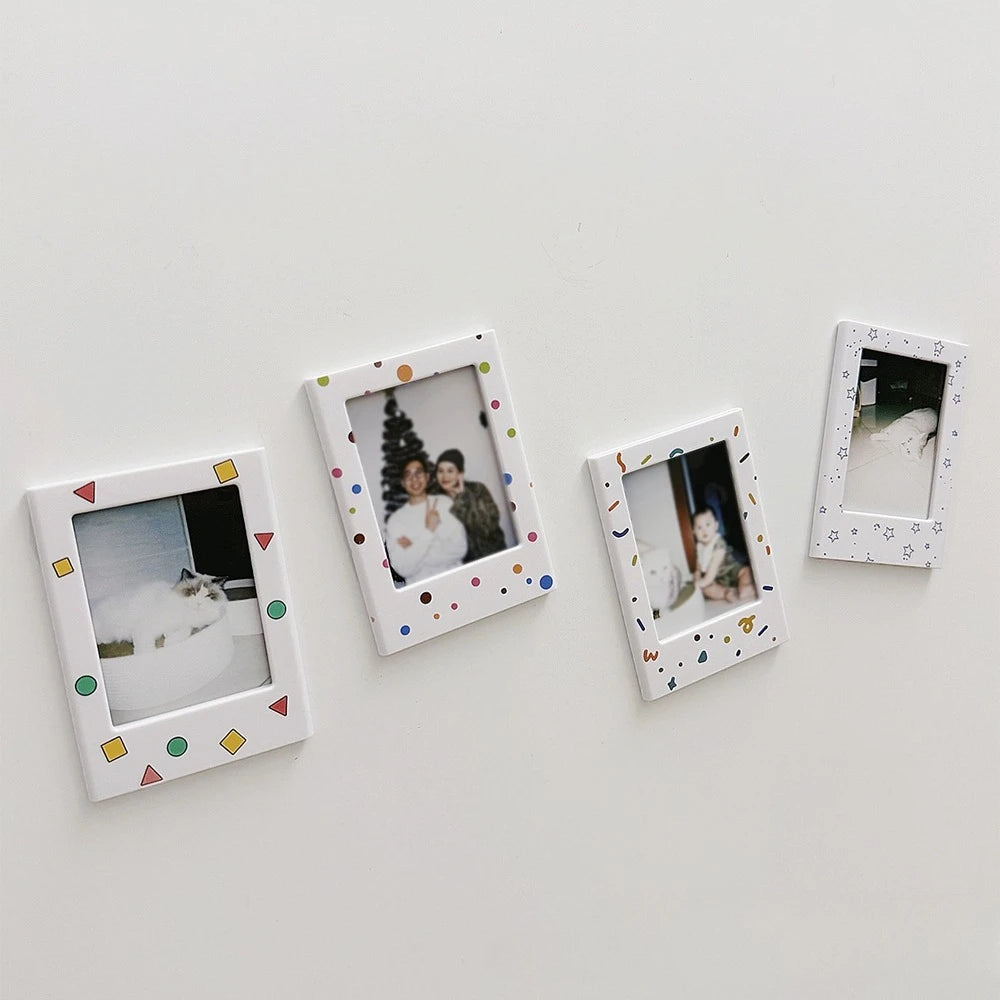 cadres photo aimants couleurs modernes étoiles coeurs triangles transparents photo frame porte portrait minimalist