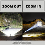 torche poche led rechargeable 15w intense noire étanche modulable modes