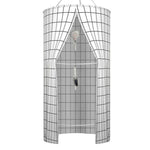 rideau douche relief aimants motif géométrique gris blanc rose decorative enfants