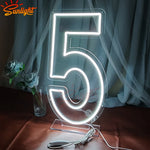 numéros led blanc moderne numéro support transparent câble alimentation 5v usb decoration anniversaire mariage