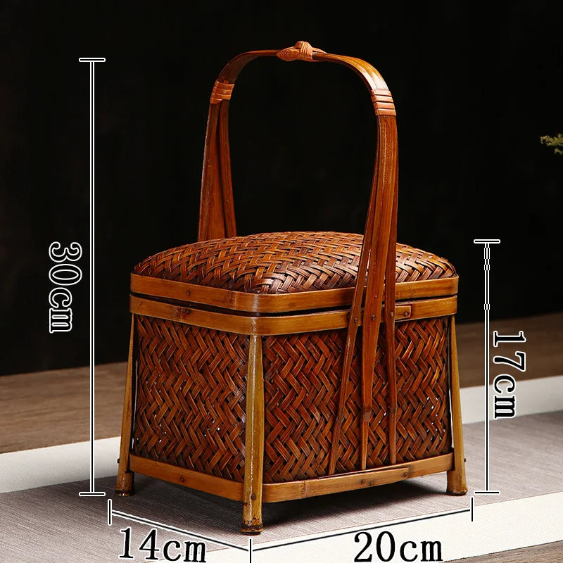 paniers osier marron clair panier couvercle tressage traditionnel vase blanc baguettes bambou rustique artisanal