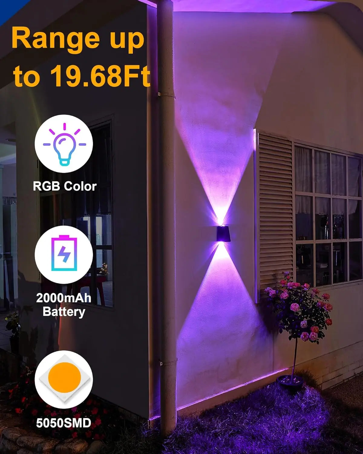 appliques murales solaires panneaux solaires led modernes ip65 noires garage jardin up and down