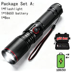 torche rechargeable 30w led noire camping intense réglable vertical moderne