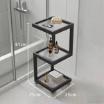 étagère mobile.storage rack blanc noir moderne roulettes serviettes parfums