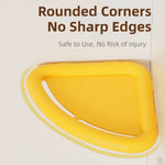 étagère d'angle jaune moderne adhésif réutilisable salle bain plat lisse plastique pvc clips multiple