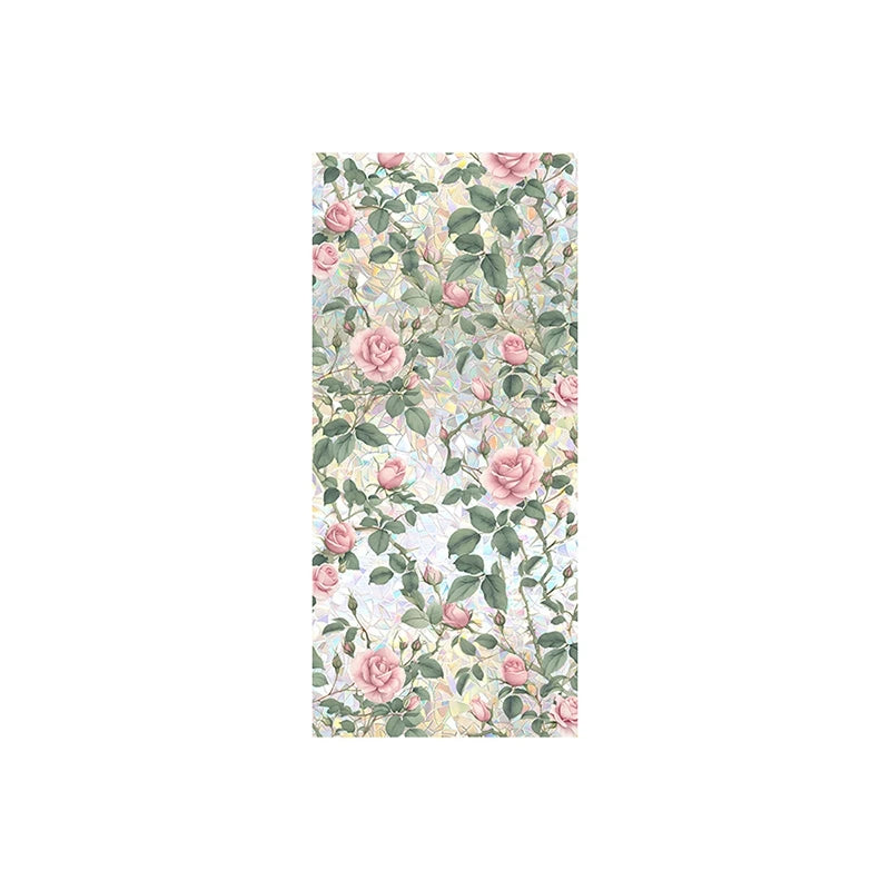 film fenêtre décoratif papillons roses feuilles adhésif multicolore protection uv artiste DIY