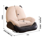fauteuil relax moderne bois éponge tissu uni beige noir réglable multifonction