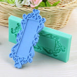cadres photo silicone doré blanc baroques classiques moules deco fondant cupcakes gâteaux