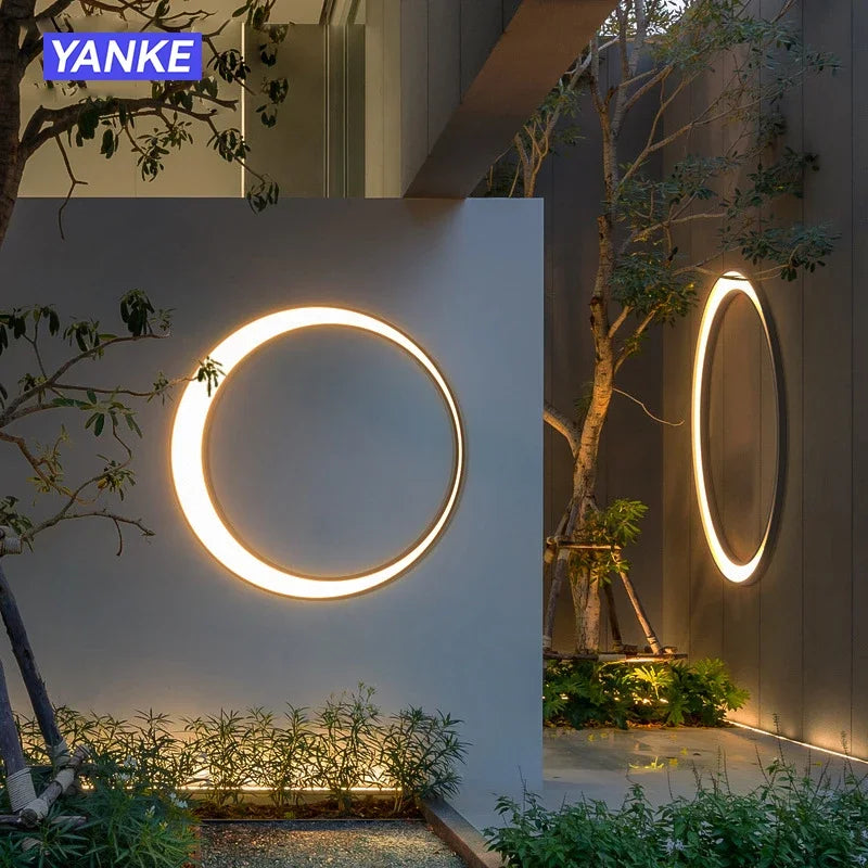 lampe murale extérieure moderne ip65 led blanc noir résistante eau 110v 240v