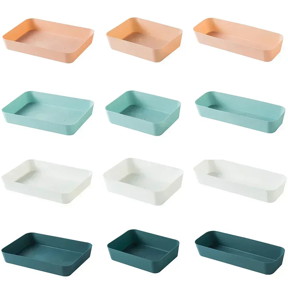 boîtes rangement modernes vert foncé orange blanc stockage respectueux environnement transparentes petites grandes capacités