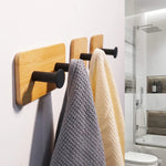porte serviettes adhésif moderne bois naturel noir blanc gris vert marron unique utilisation multiple