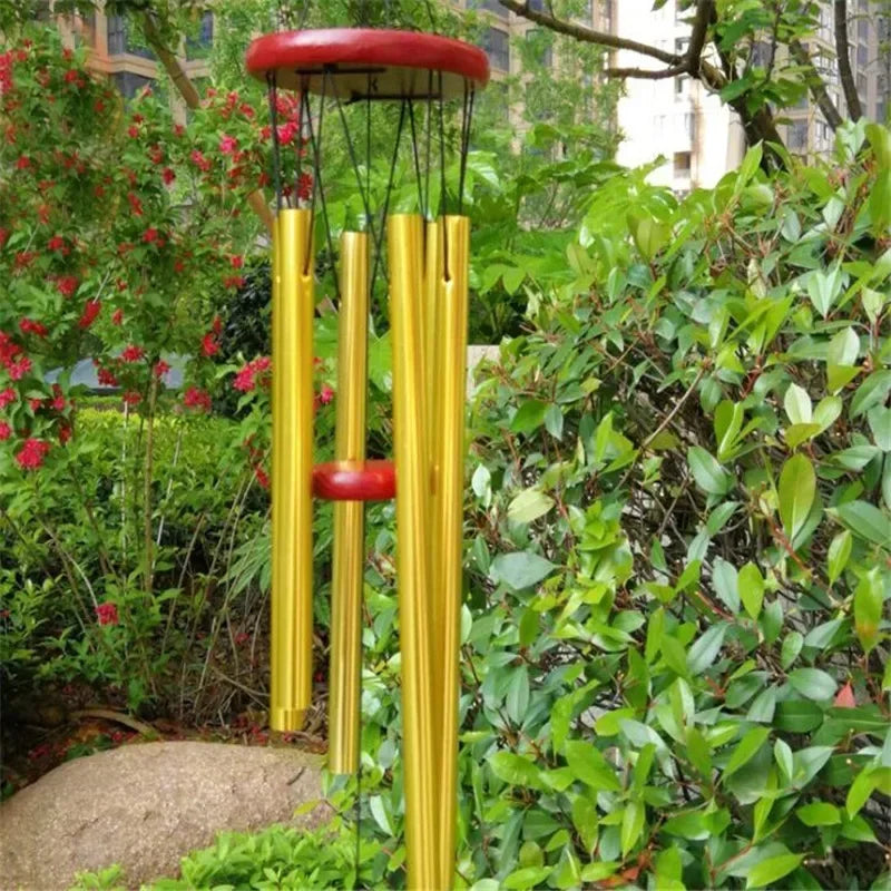 cloches vent dorées modernes décoration extérieure jardin balcon cadeaux d'anniversaire