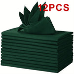 serviette table noël rouge vert coton décor cuisine salle manger pliable 40x40cm classique