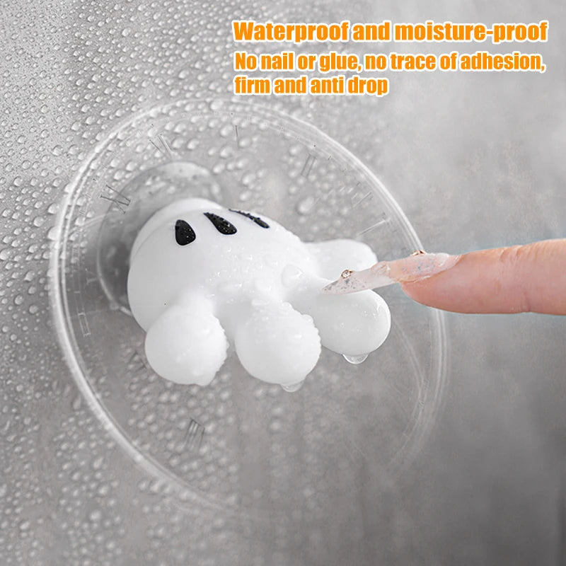support mural décoratif main mickey blanc ventouse brosses dents chargeurs accessoires bain