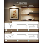 lampe murale led noire rechargeable sans fil adhésive télécommande câble usb moderne intangible économique