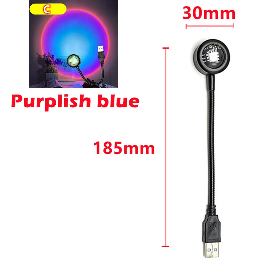 lampe d'ambiance projetante couleur vive effet gradient moderne zen chambre salon