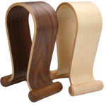 support casque audio bois naturel marron clair moderne minimaliste decoration