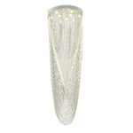 lustre moderne verre chrome plié blanc doré semi encastrée lumière led 6000k 3000k