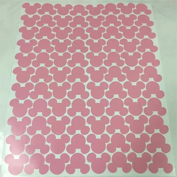 autocollants tête mickey mouse couleur bleu vert rouge rose noir simples chambre enfants decoration