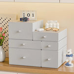 boîtes rangement plastique gris moderne empilables poignées tiroirs articles divers rectangle