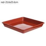assiettes carrées modernes plastique opaque rouge noir blanc 12x12cm 15x15cm 18x18cm 22x22cm 25x25cm 30x30cm